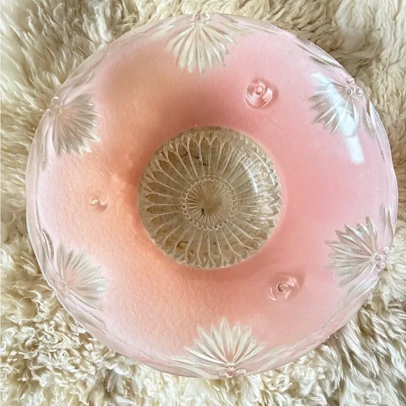 Charming Pink Bedroom Glass Ceiling Light Shade Art Deco Ceiling Light Shade - Picture 7 of 14